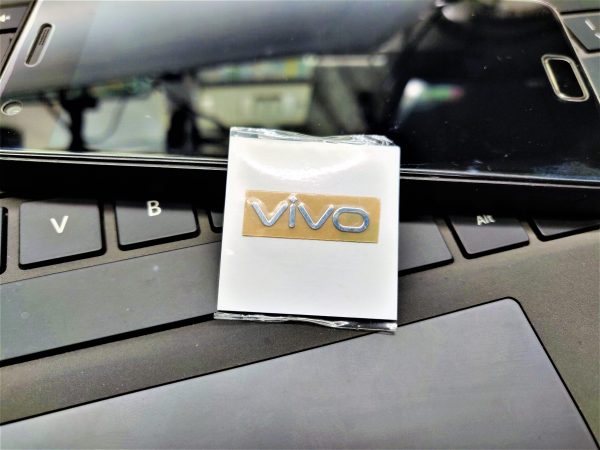 Vivo Silver Metal Logo.