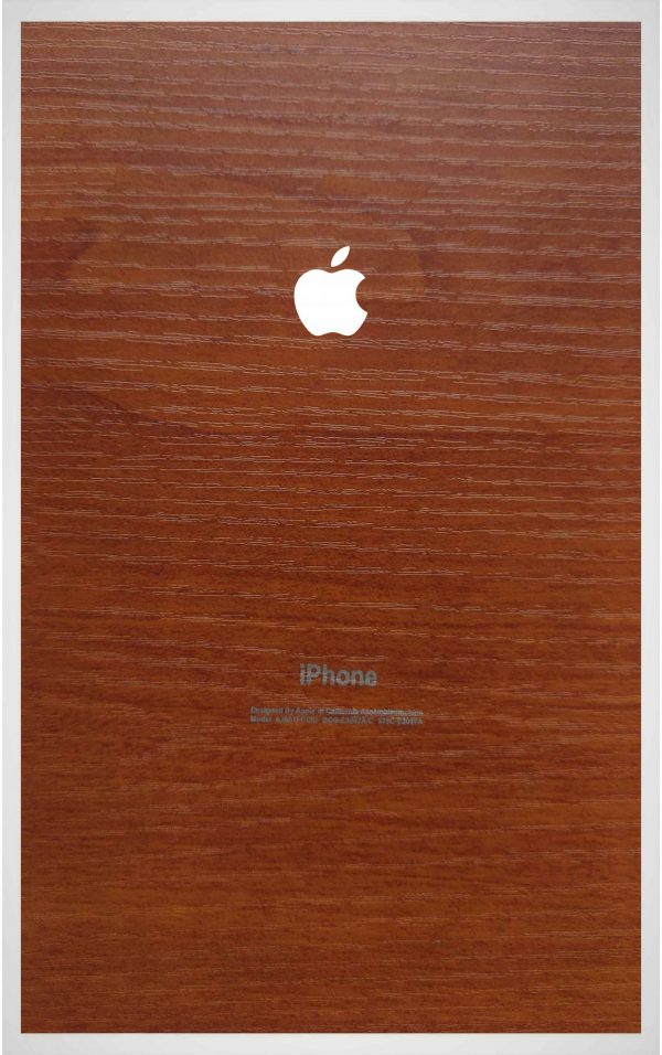 Wooden Matte Brown Feel Texture iPhone Lamination