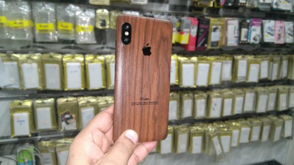 Wooden Matte Dark Brown Real Feel Texture iPhone Lamination