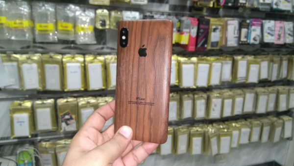 Wooden Matte Dark Brown Real Feel Texture iPhone Lamination
