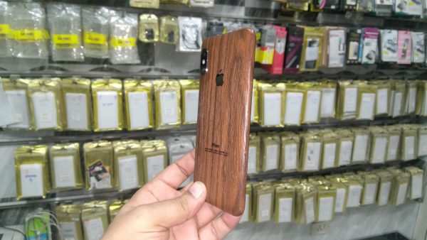 Wooden Matte Dark Brown Real Feel Texture iPhone Lamination