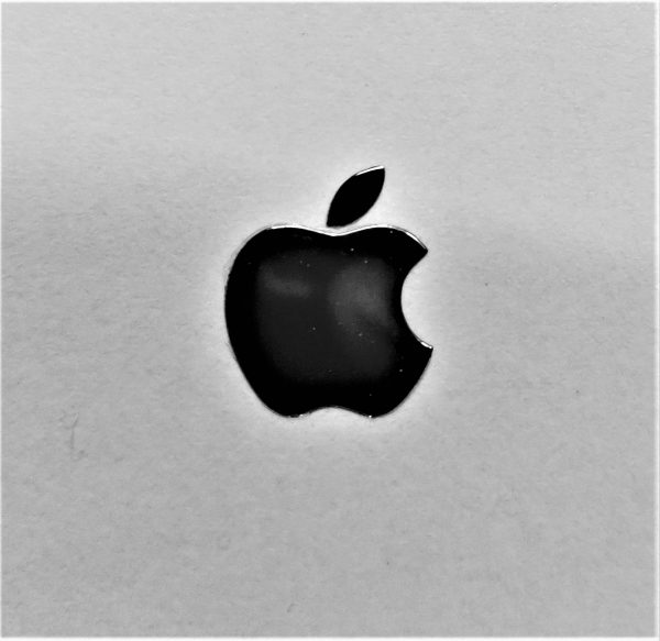 iPhone Logo Black Metal Glossy Shine