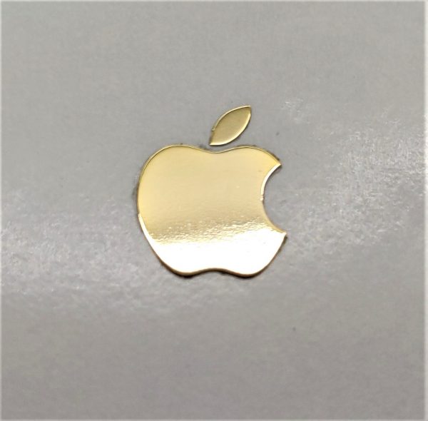 Apple Logo Gold Metal Glossy Shine